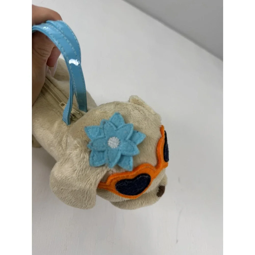 Gymboree Girl Beach Puppy Plush Purse Tropical-Bloom Tan Lab Labrador Dog 2010